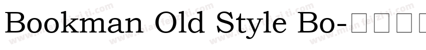 Bookman Old Style Bo字体转换